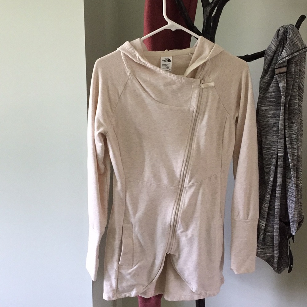 North Face cotton zip up sweater